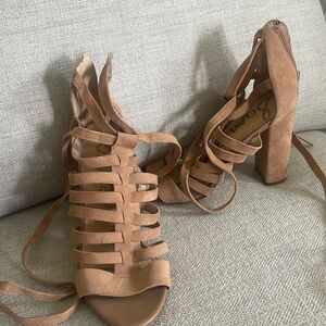 Sam Edelman lace up suede shoes